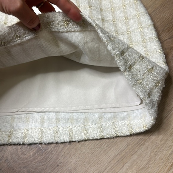 NWT Endless Rose ‘Leading Lady Plaid Tweed Ivory Mini Skirt size XL - Picture 11 of 15